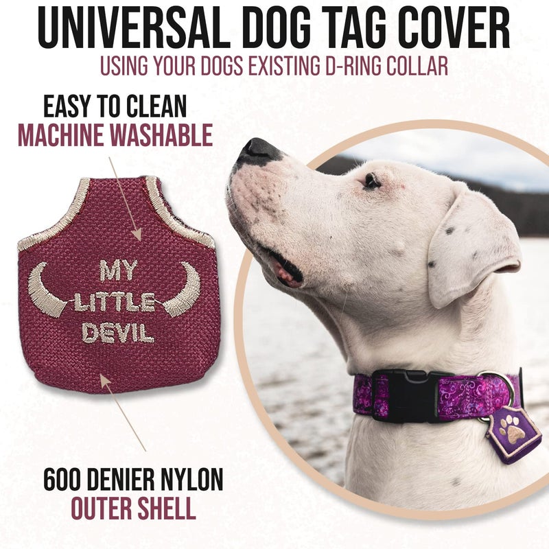 Woofhoof Peace Tag Pictures and Phrases (My Little Devil - Burgundy) - Image 3